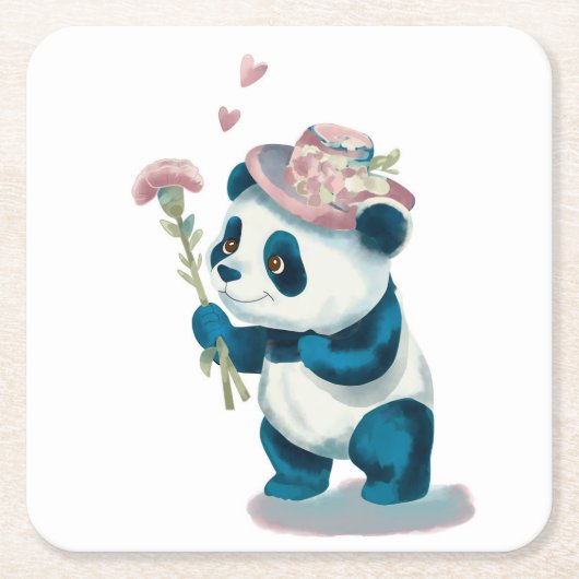 Flower Panda Onderzetter (Voorkant)