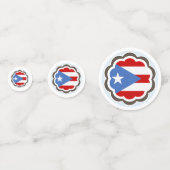 Flower Party, Puerto Ricaanse Vlag Party Thema Confetti (Achterkanten)