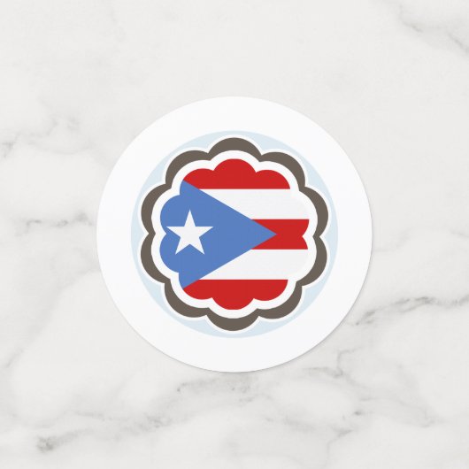 Flower Party, Puerto Ricaanse Vlag Party Thema Confetti (Kleine voorkant)