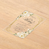 Flower passage for newlyweds acryl uitnodigingen (Laagn)