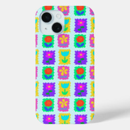 Flower Patchwork iPhone 15 hoesje