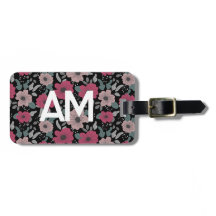 Flower Pattern Bagagelabel