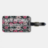 Flower Pattern Bagagelabel (Achterkant horizontaal)