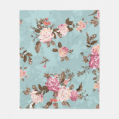 flower pattern design textile illustrationart,back fleece deken (Voorkant)