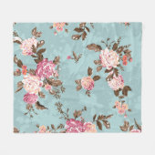 flower pattern design textile illustrationart,back fleece deken (Voorkant (Horizontaal))