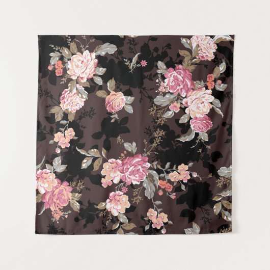 flower pattern design textile illustrationpattern, wandkleed (Voorkant (horizontaal))