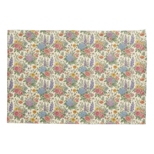 Flower Pattern Kussensloop (Achterkant)