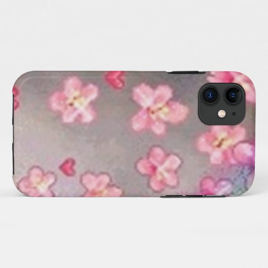 flower pattern marble Case-Mate iPhone case (Achterkant (horizontaal))