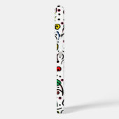 Flower Pattern oranje Swirl Berry op Wit - Case-Mate iPhone Case (Achterkant / Links)