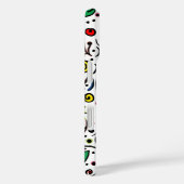 Flower Pattern oranje Swirl Berry op Wit - Case-Mate iPhone Case (Achterkant / Rechts)