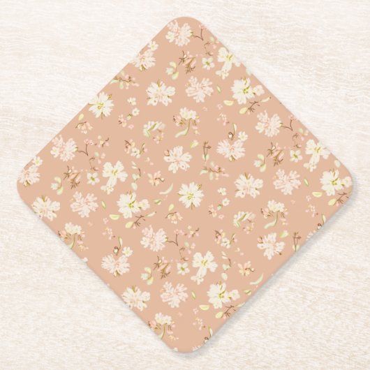 Flower Pattern Paper-Onderzetter Kartonnen Onderzetters (Voorkant)