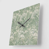 Flower Pattern, William Morris Vierkante Klok (Hoek)