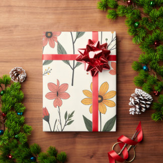 Flower Pattern Wrapping Paper | Elegant Floral Gif Cadeaupapier