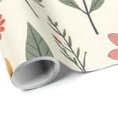Flower Pattern Wrapping Paper | Elegant Floral Gif Cadeaupapier (Rol Hoek)