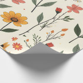Flower Pattern Wrapping Paper | Elegant Floral Gif Cadeaupapier (Hoek)