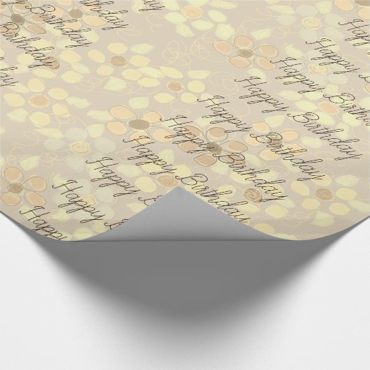 Flower Patterned Designer Cadeaupapier (Hoek)