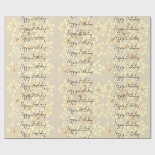 Flower Patterned Designer Cadeaupapier (Vlak)