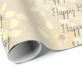 Flower Patterned Designer Cadeaupapier (Rol Hoek)