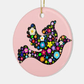 Flower Peace Dove-versiering Keramisch Ornament (Links)