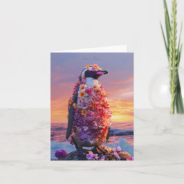 Flower Penguin Kaart