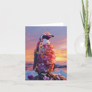Flower Penguin Kaart