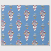 Flower & Perfume Bouquet Bundle on blue Cadeaupapier (Vlak)