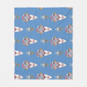 Flower & Perfume Bouquet Bundle on blue Fleece Deken (Voorkant)