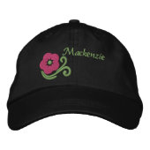 Flower Personalized Embroidered Baseball Hat Geborduurde Pet (Voorkant)