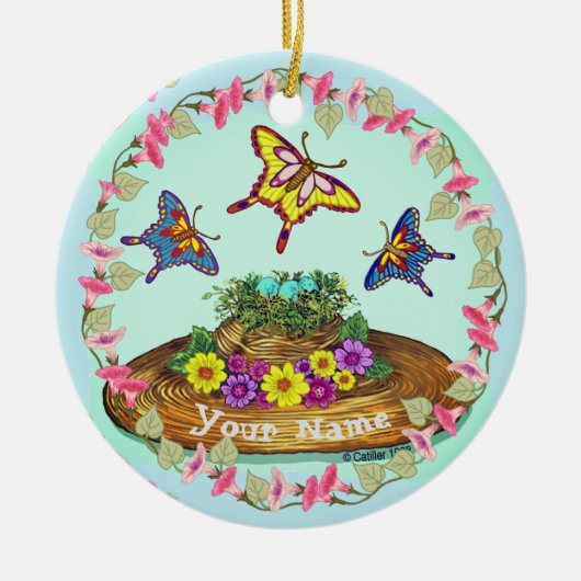 Flower Pet Bird Nest ornament (Voorkant)