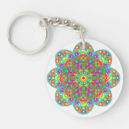 Flower Petal Mandala Boho Sleutelhanger