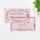Flower Petals Faux Folie Appointment Card Visitekaartje (Bureau)
