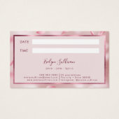 Flower Petals Faux Folie Appointment Card Visitekaartje (Achterkant)