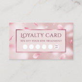 Flower Petals Faux Folie Loyalty Kaart Visitekaartje (Voorkant)