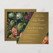 Flower Petals Gold Bridal Shower Kaart (Voorkant / Achterkant)