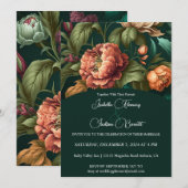 Flower Petals Wedding Invitation Kaart (Voorkant / Achterkant)
