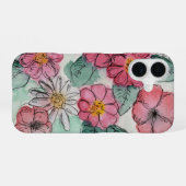 Flower Phone Case iPhone 16 Hoesje (Achterkant horizontaal)