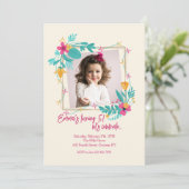 Flower Photo Frame for Girls Kaart (Staand voorkant)