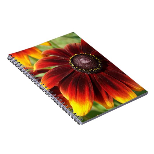 Flower Photo Geel Bruin Notitieboek (Rechterzijde)