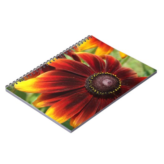 Flower Photo Geel Bruin Notitieboek (Linkerzijde)