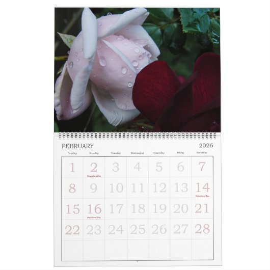 Flower Photography Wall Agenda Kalender (Feb 2026)