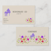 Flower pianist visitekaartje (Voorkant / Achterkant)