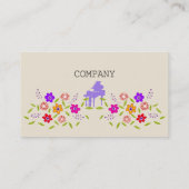 Flower pianist visitekaartje (Achterkant)