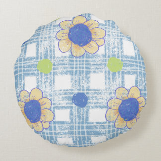 Flower pillow rond kussen