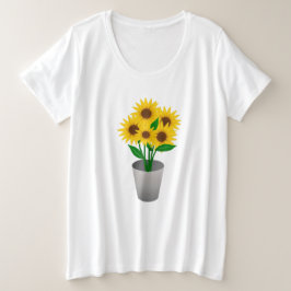 Flower Plant T-shirt voor vrouwen - voor Plant lie