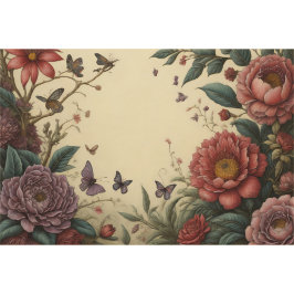 Flower poem postcard 6 snij paper tissuepapier