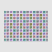 Flower Pop Art Squares Tissuepapier (Voorkant)