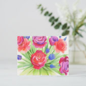 Flower Post Card Postkarte Briefkaart (Staand voorkant)