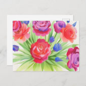 Flower Post Card Postkarte Briefkaart (Voorkant / Achterkant)