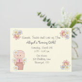 Flower Pot Baby 1e verjaardagsuitnodiging voor mei Kaart (Staand voorkant)