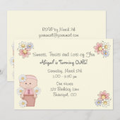 Flower Pot Baby 1e verjaardagsuitnodiging voor mei Kaart (Voorkant / Achterkant)